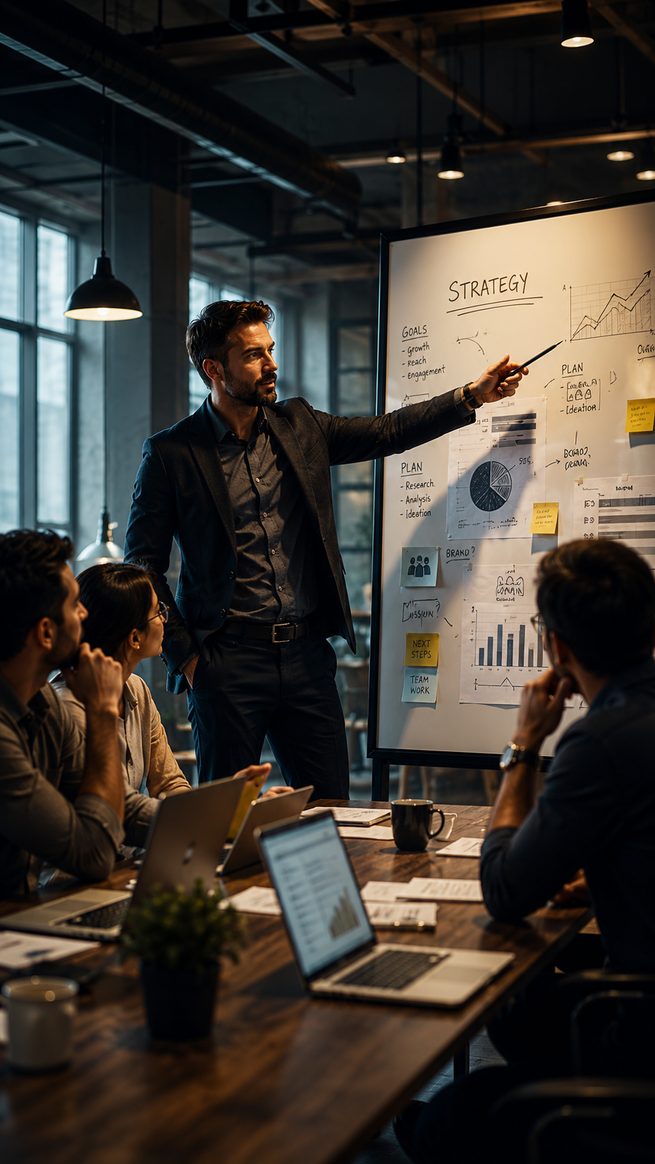 A multidisciplinary software product team collaborating on an AI development project